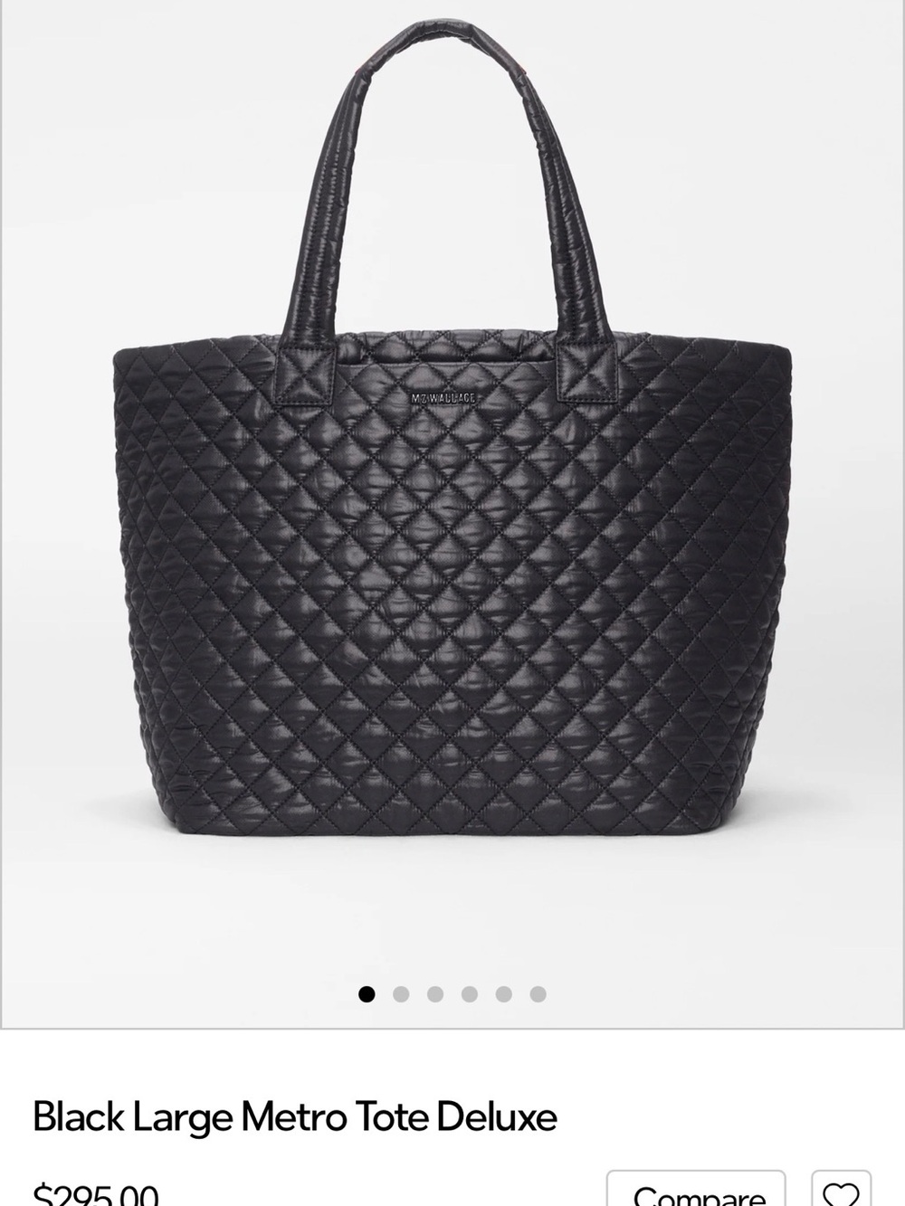 MZ Wallace Black Large Metro Tote Deluxe with crossbody strap & 3 pouches. 1Flaw